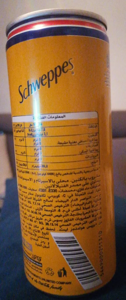 Schweppes tonic water zero sugar