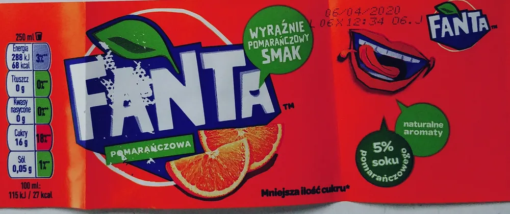 Fanta Pomarańczowa 0.85