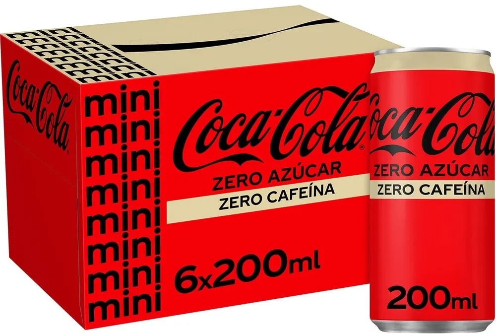 Mini Coca-Cola zero sin cafeína
