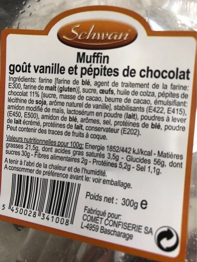 Muffin vamilke pepite dd chocolat