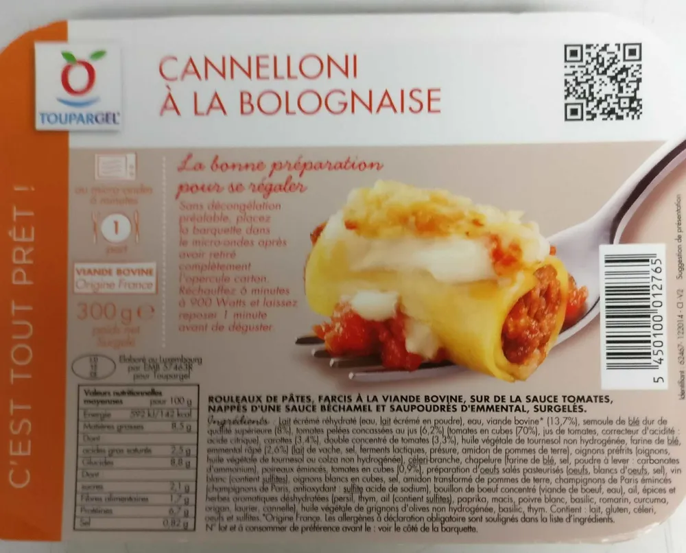 Cannelloni à la Bolognaise