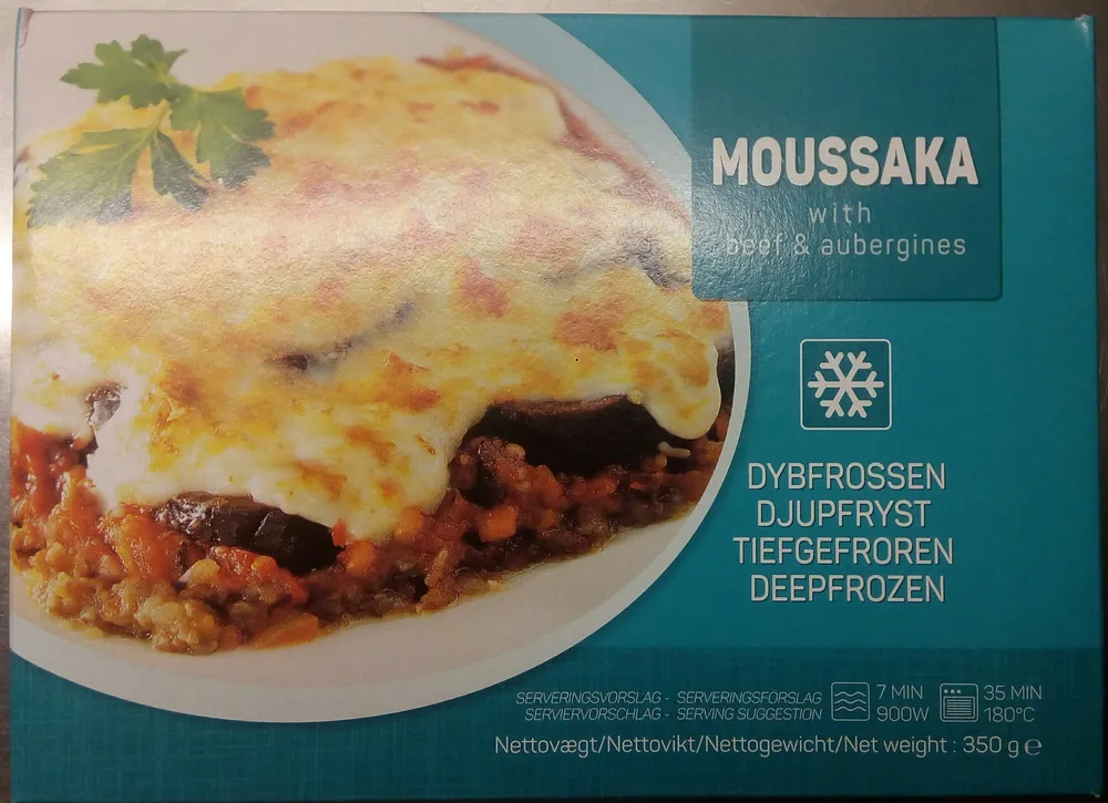 Moussaka with beef & aubergines