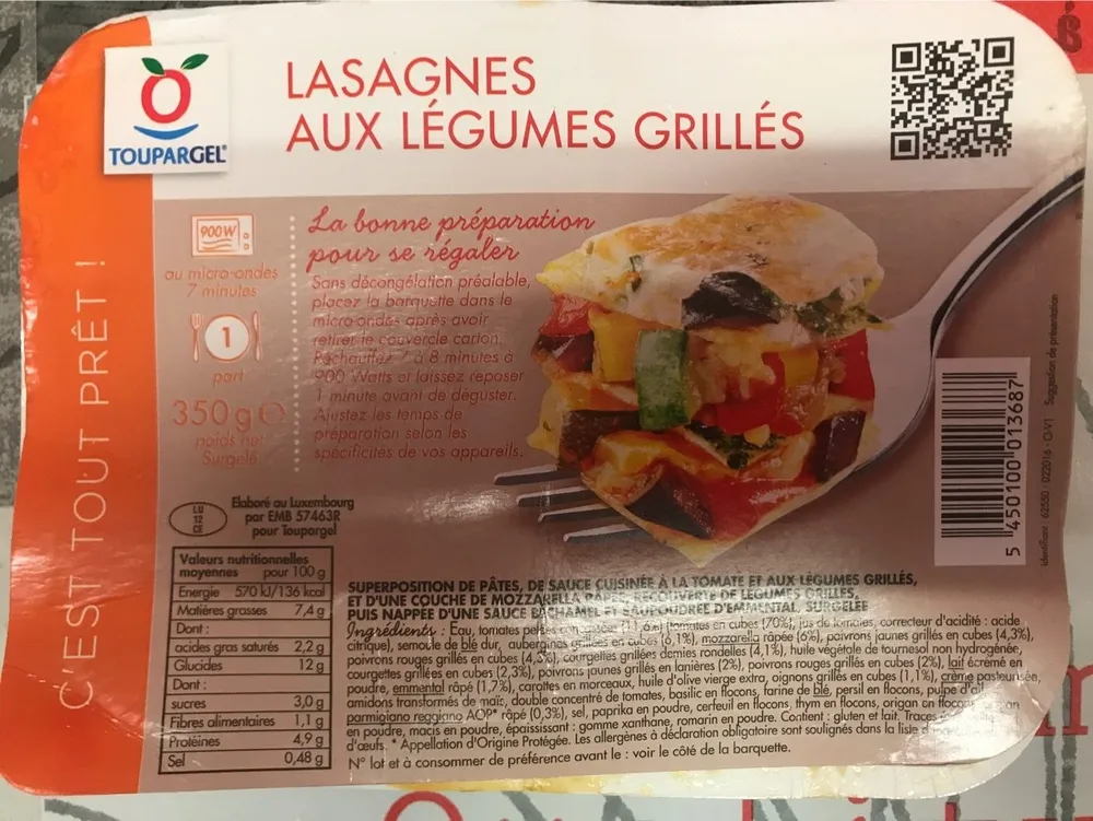 Lasagnes aux légumes grillés
