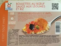 Boulettes au Bœuf, Sauce aux Légumes et Riz