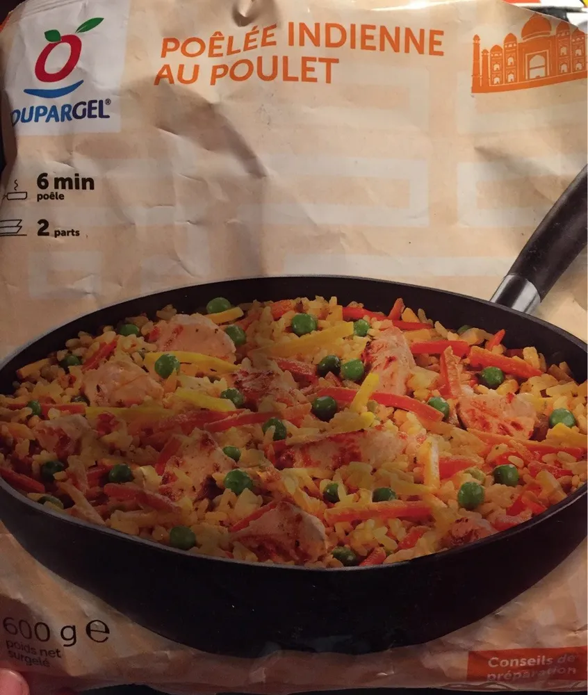 Poêlée indienne au poulet