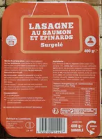Lasagnes au saumon et épinards surgelés