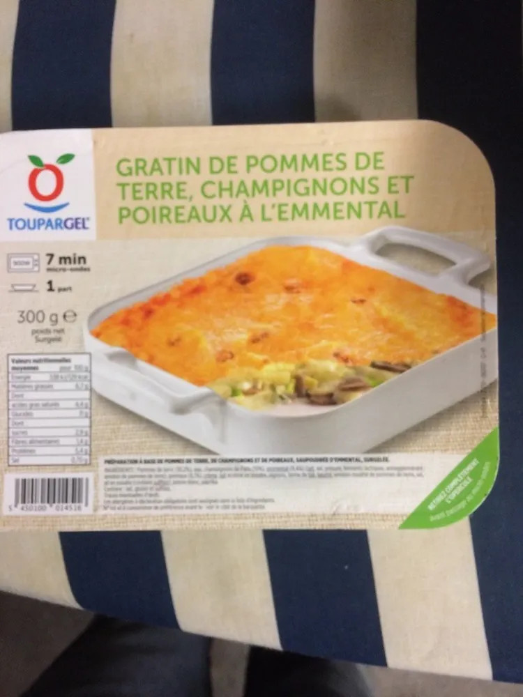 Gratin pommes terre champignons poreauxemmental