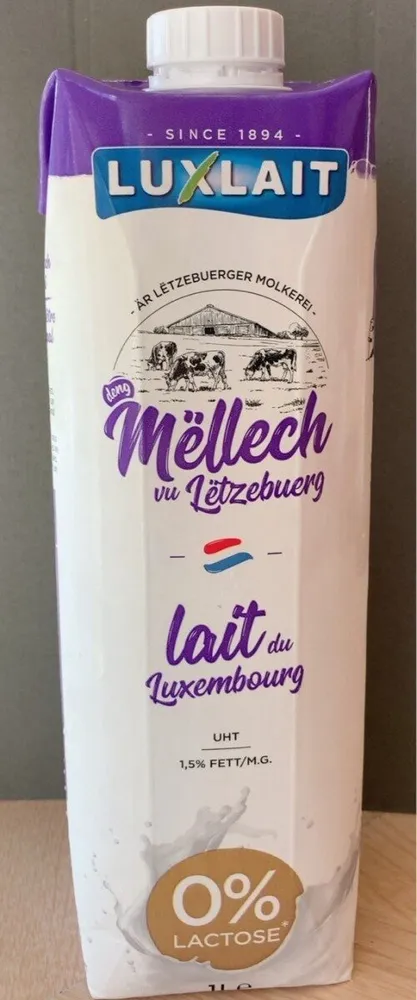 Lait sans lactose