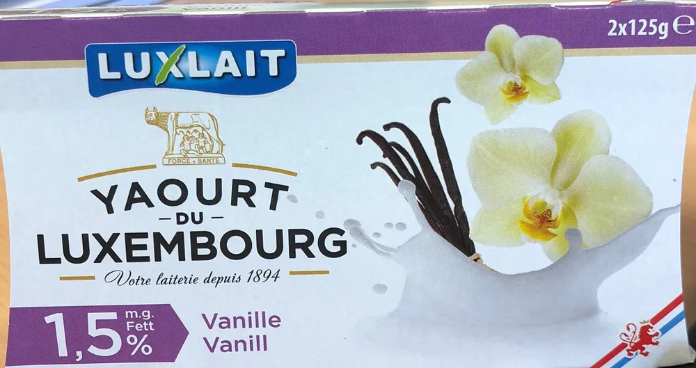 Yaourt Luxlait Vanille 1,5%