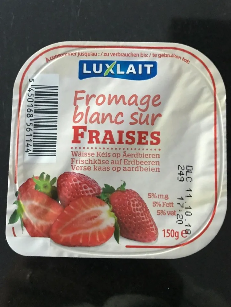 Fromage Blanc Sur Fraises