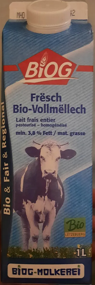 Frësch Bio Vollmëllech