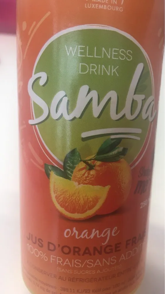 Samba jus d’orange frais