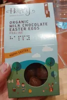 Organic milk chocolate easter eggs