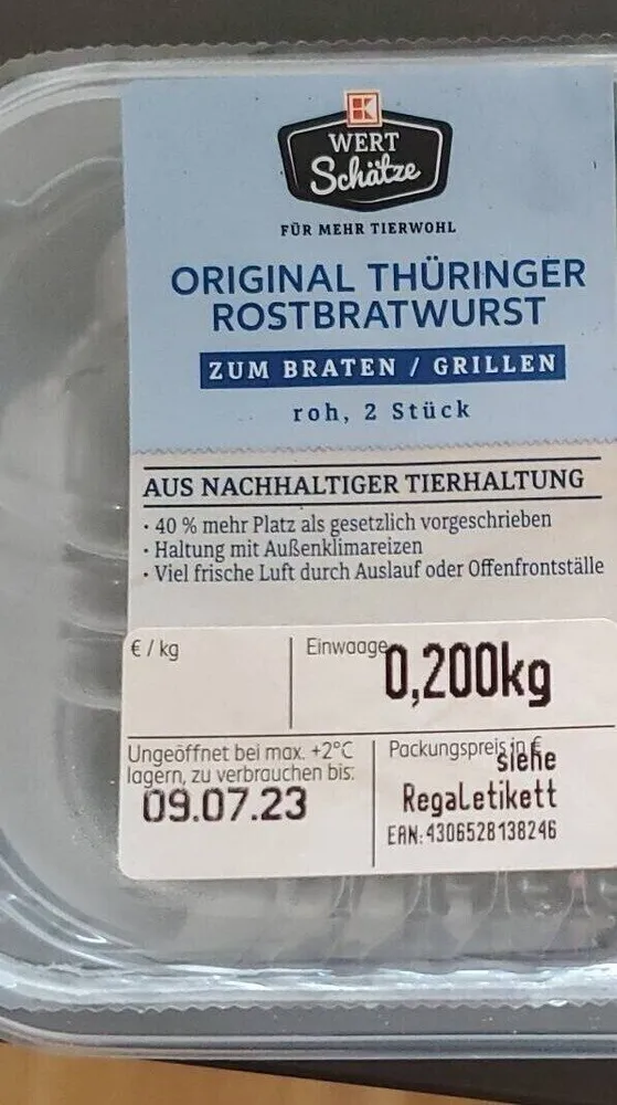 Original Thüringer Rostbratwurst