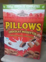 Pillows chocolat noisettes Céréales fourrées coeur fondanr