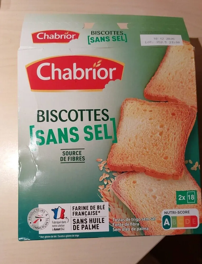 Biscottes sans sel