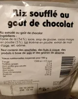Riz soufflé au goût de chocolat