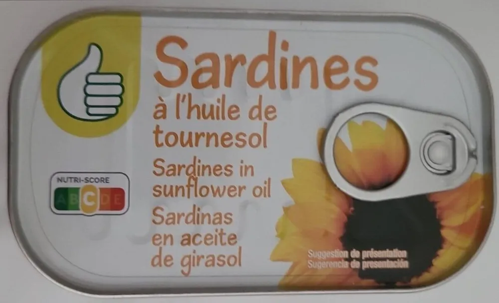Sardines à l'huile de tournesol