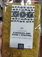 Crackers de espelta con pipas y cúrcuma