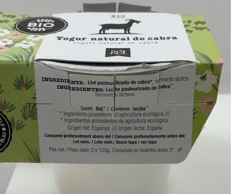 Yogur natural de cabra