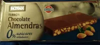 Turrón de chocolate con almendras 0%