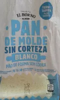 Pan de molde blanco sin corteza