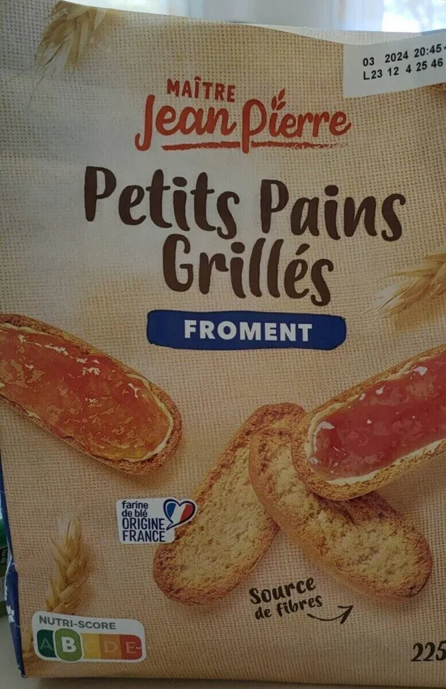 Petits pains grillés froment