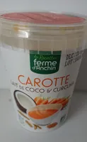 Soupe carotte lait de coco et curcuma