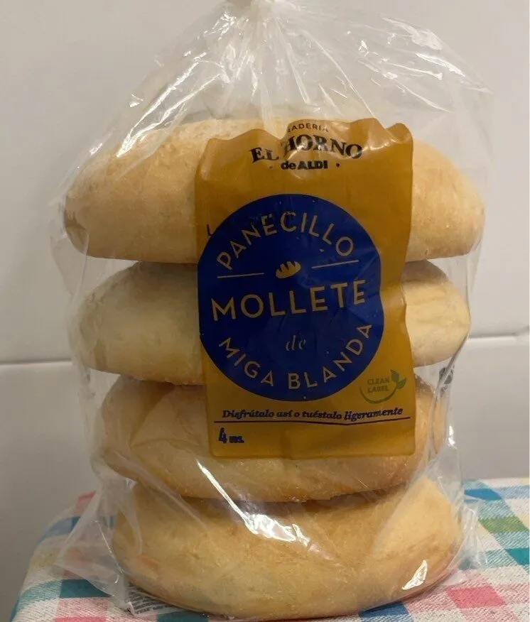 Panecillo Mollete Miga Blanda