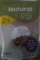 Mix de frutos secos crudos con pasas