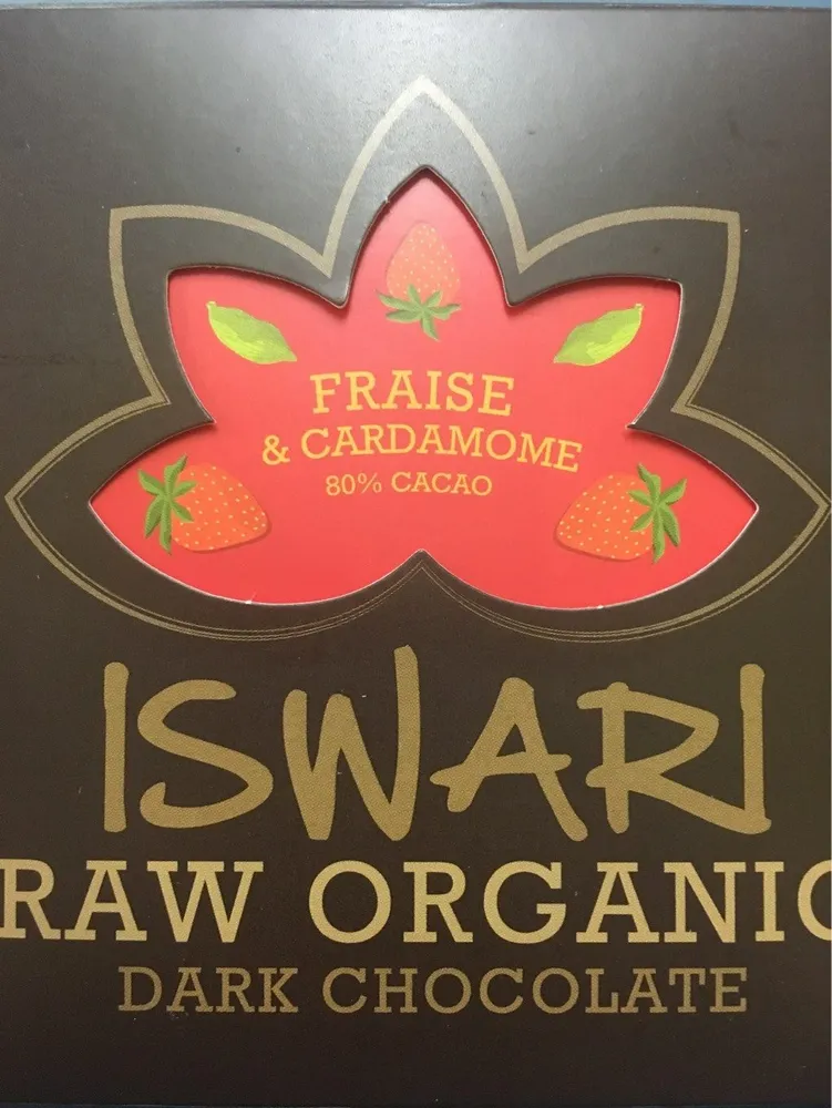 Chocolat cru Fraise & Cardamome 80% cacao