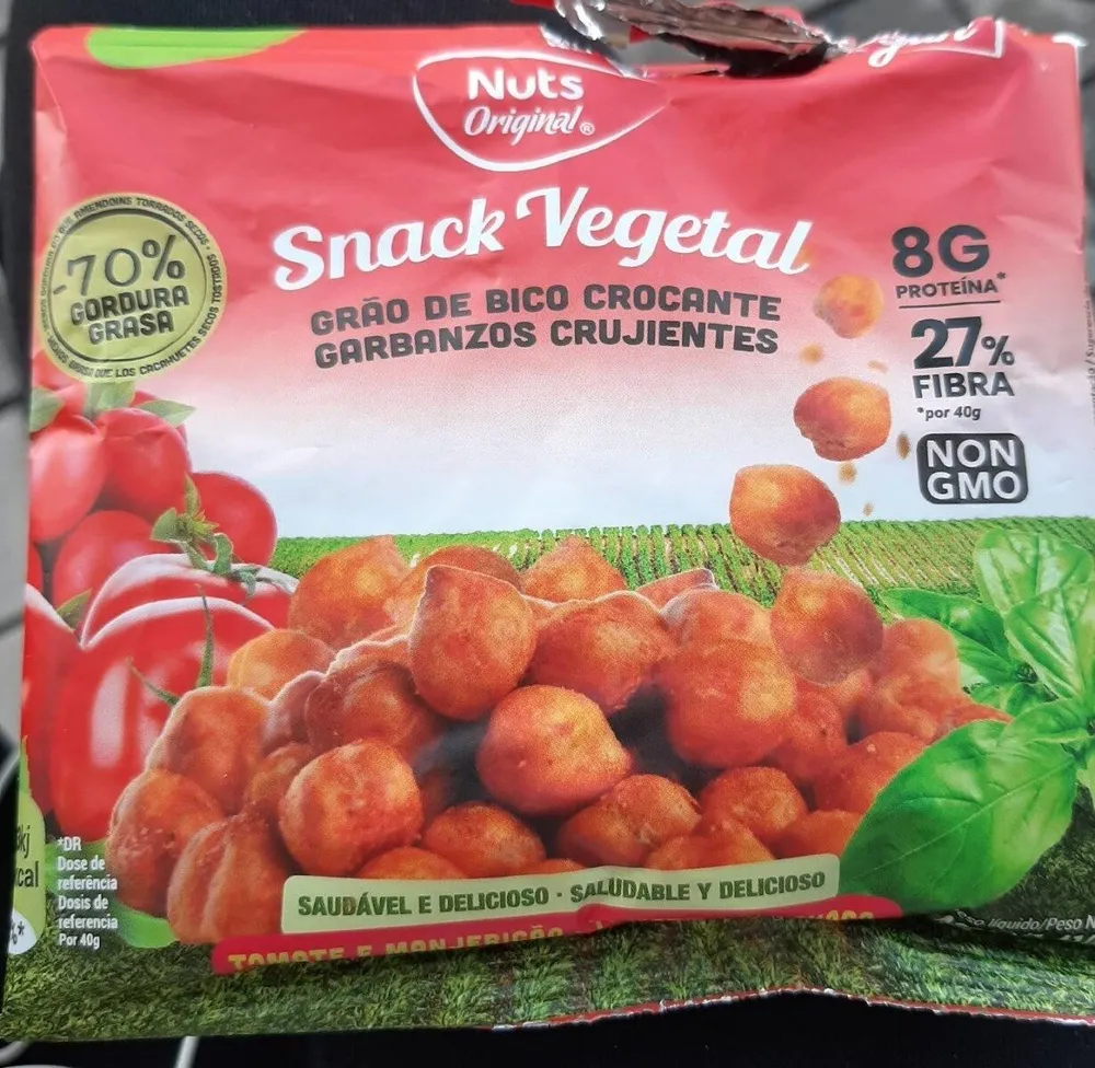 Snack vegetal de garbanzos crugientes
