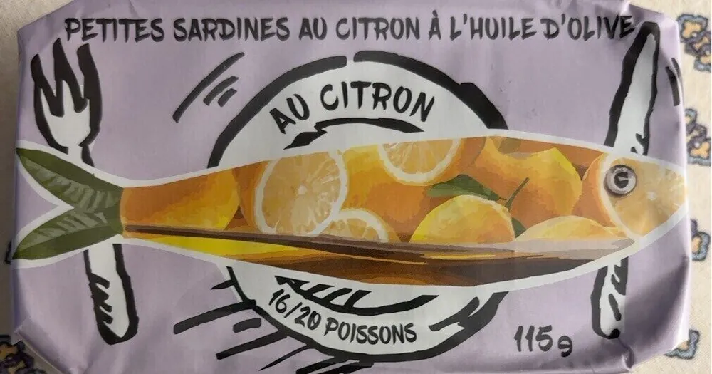 Petites sardines au citron àl’huile d’olive