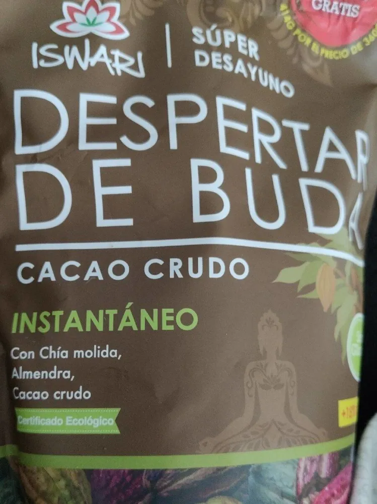 Despertar de buda cacao crudo