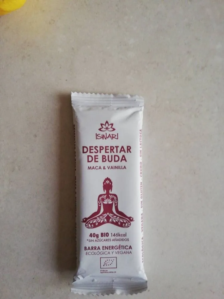 Barra enérgetica ecologica y vegana maca&vainilla