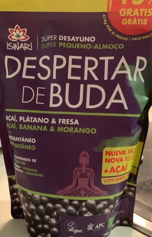 Despertar de buda, açai, plátano y fresa