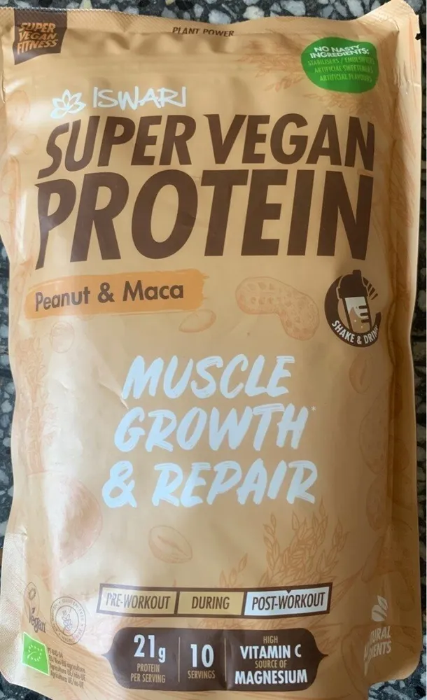 Super Vegan Protein - Peanut & Maca - Muscle Growth & Repair