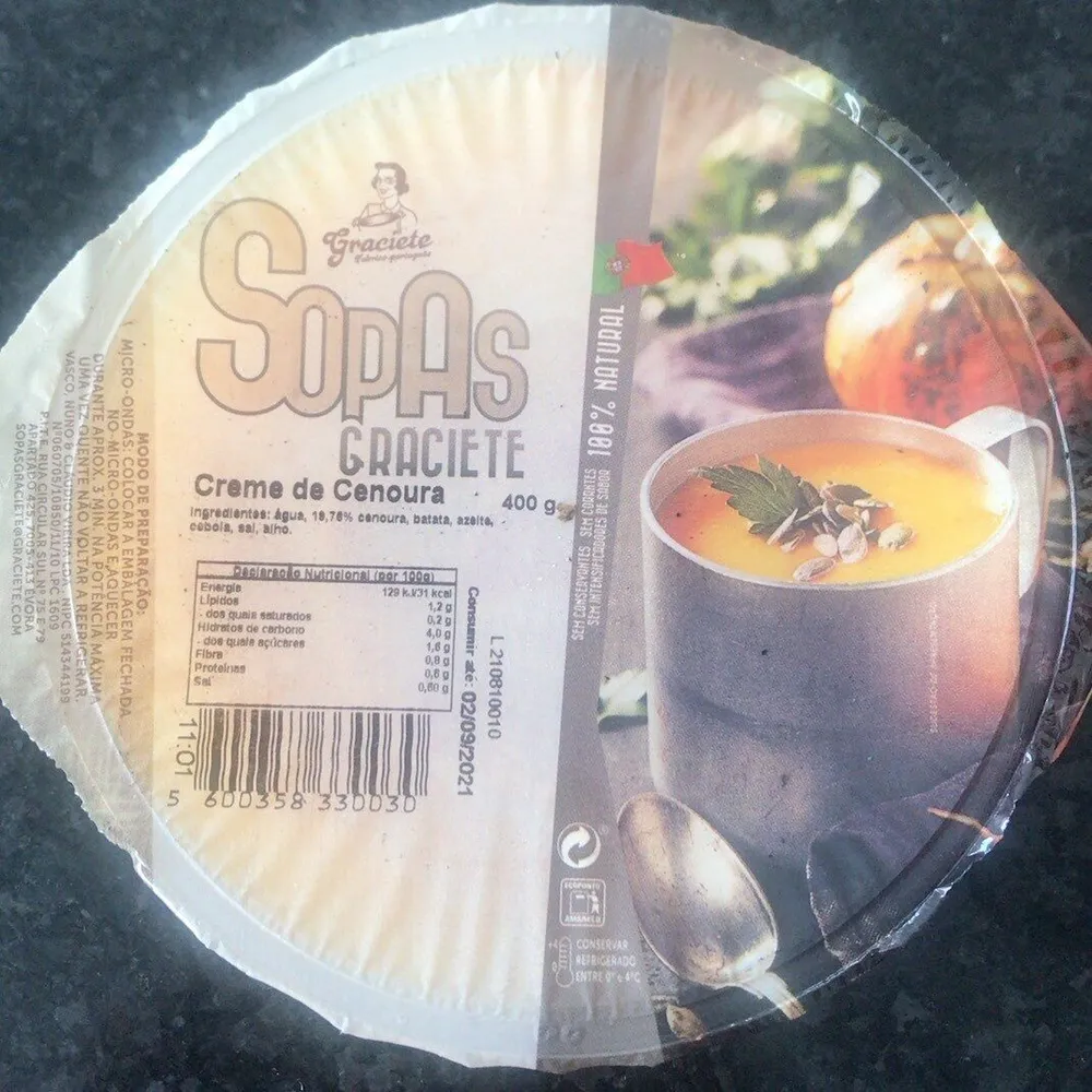 Crema de verduras