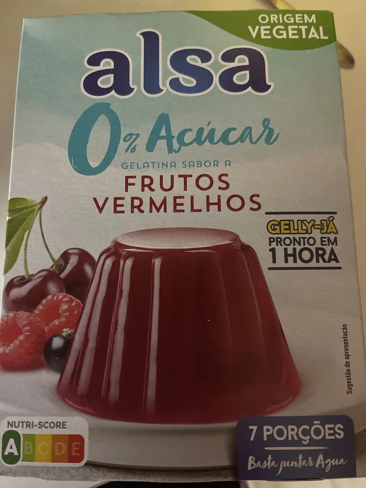 Gelatina frutos vermelhos