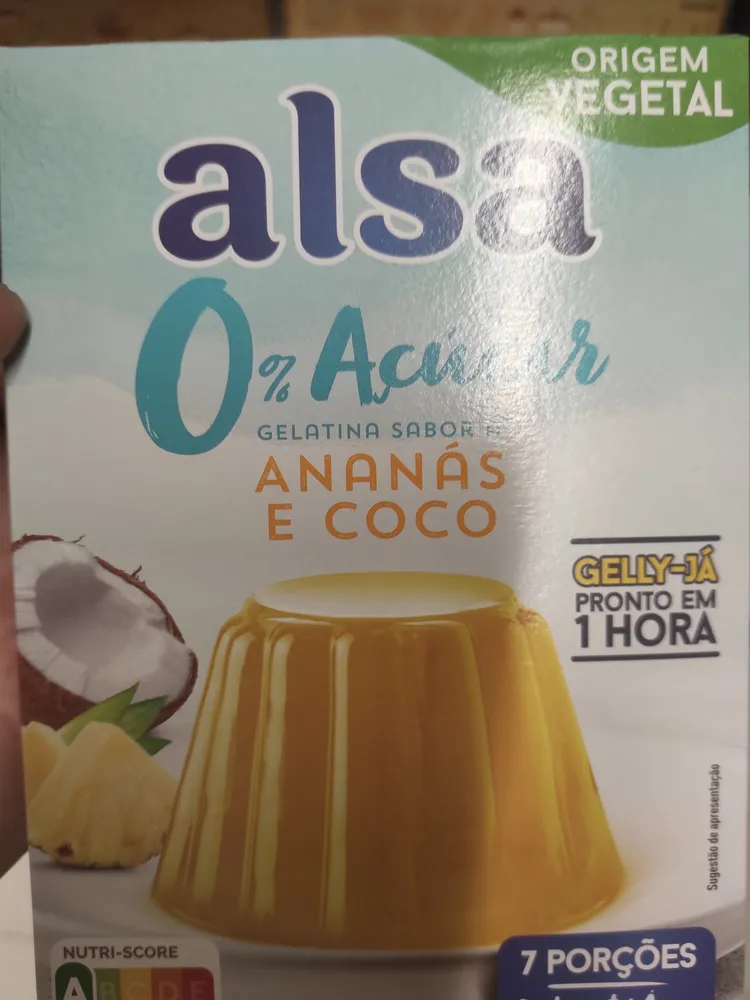 Gelatina sabor a Ananás e Côco
