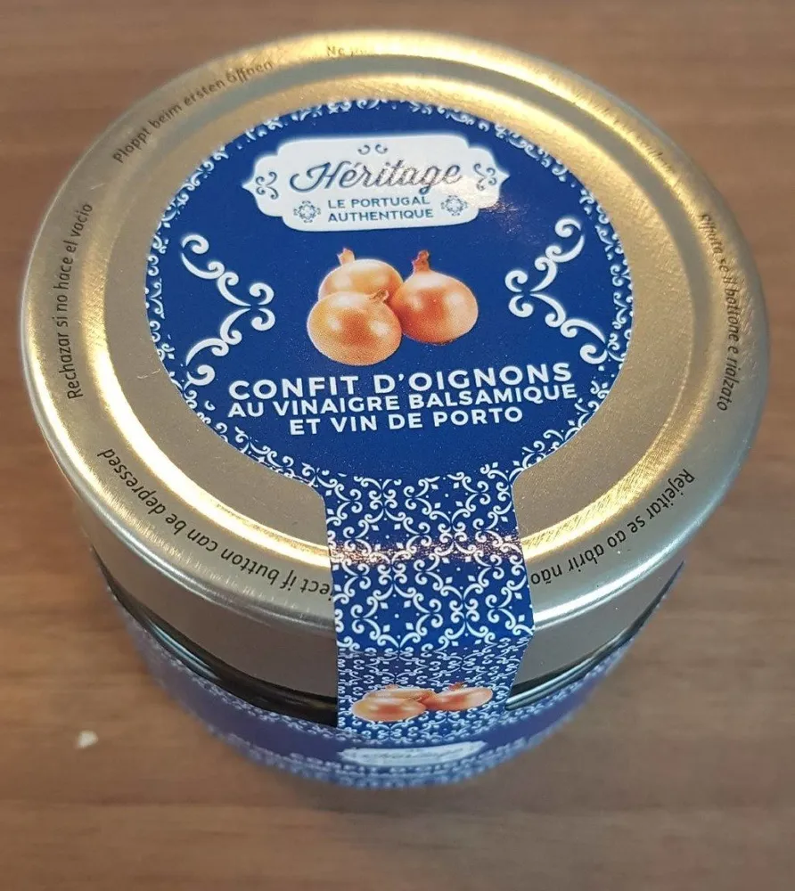 Confit d'oignons au vinaigre balsamique et vin de porto