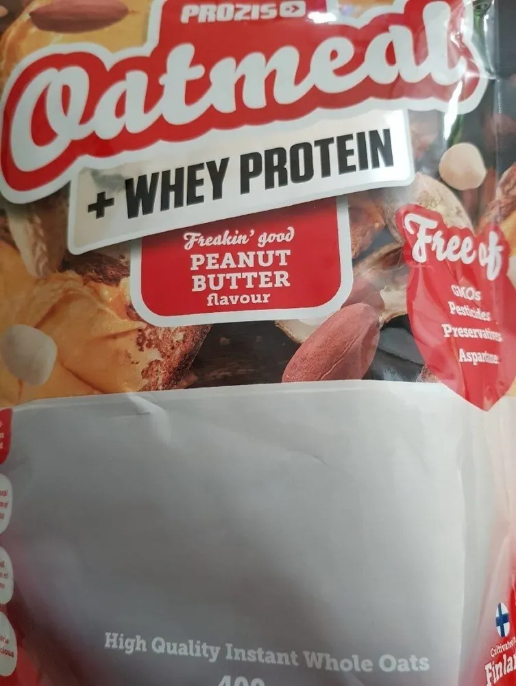 Oatmeal + whey protein peanut butter