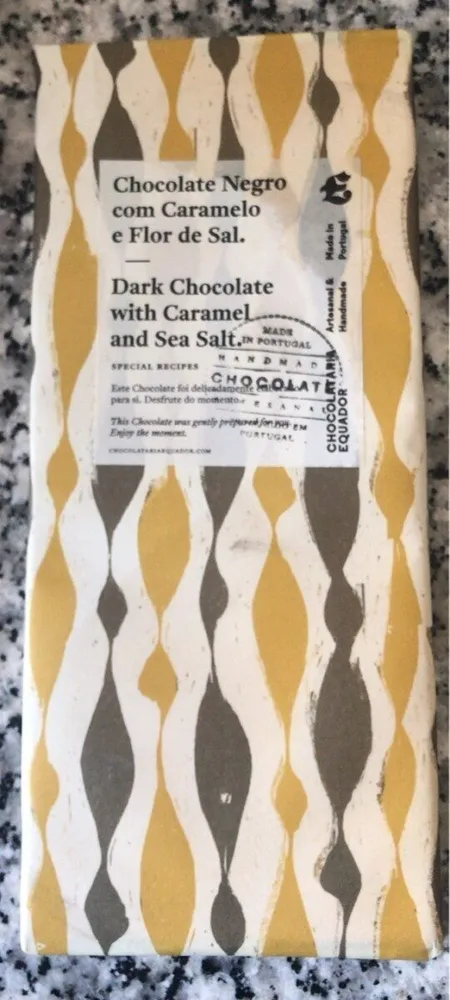 Chocolate negro con ganache de caramelo