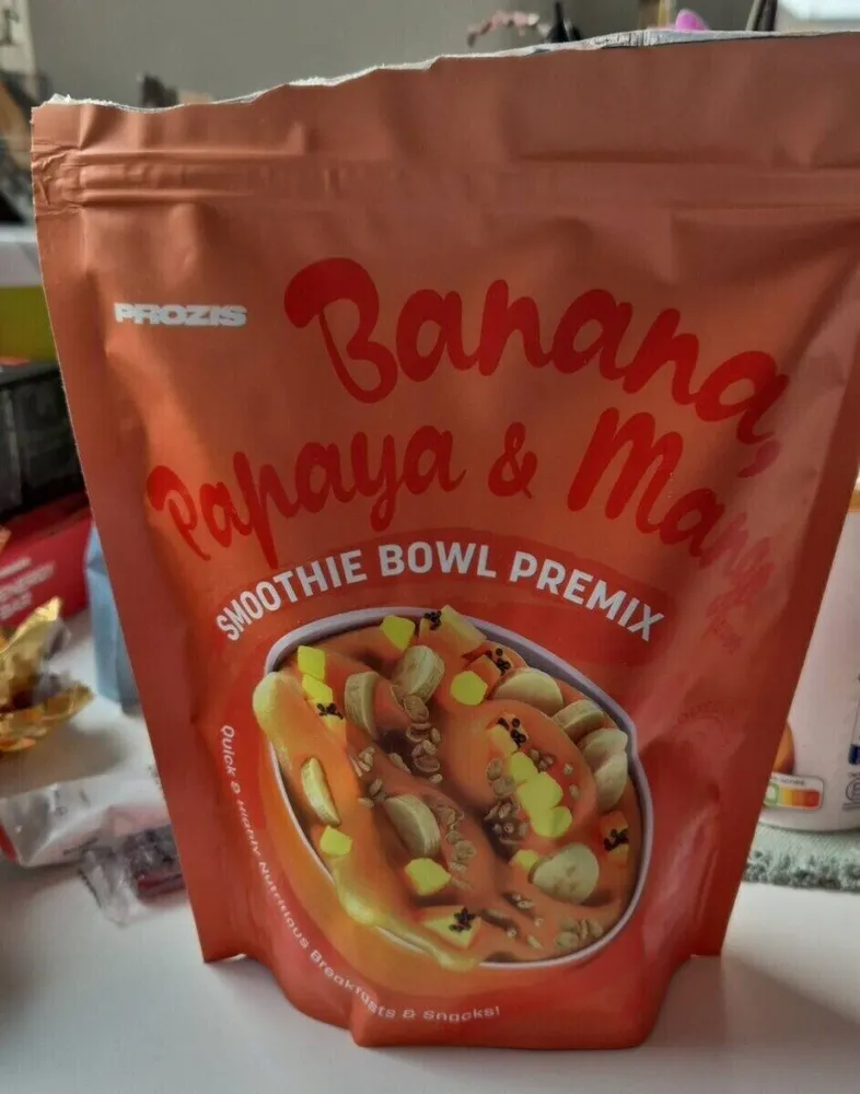 Smoothie bowl premix banane, papaye et mangue