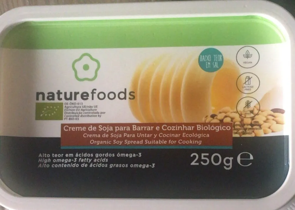 Creme de Soja para Barrar e Cozinhar Biológico