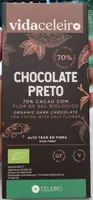 Chocolate Preto 70% Cacau com Flor de Sal Biológico