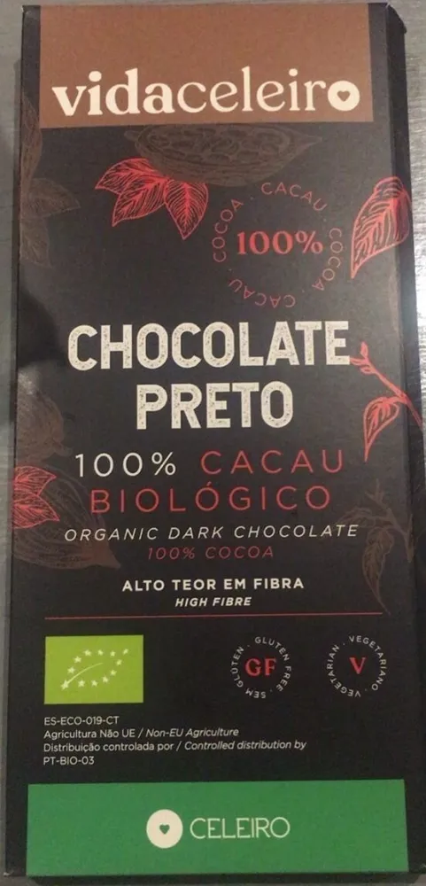 Chocolate Preto 100% Cacau Biológico