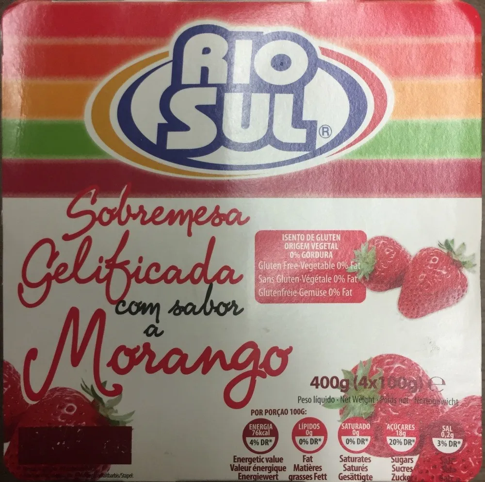 Gélatine à la fraise