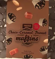 Choco caramel peanut muffins