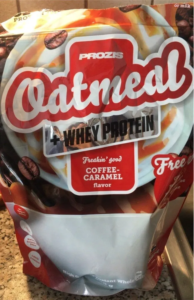 Oatmeal whey protein coffee caramel